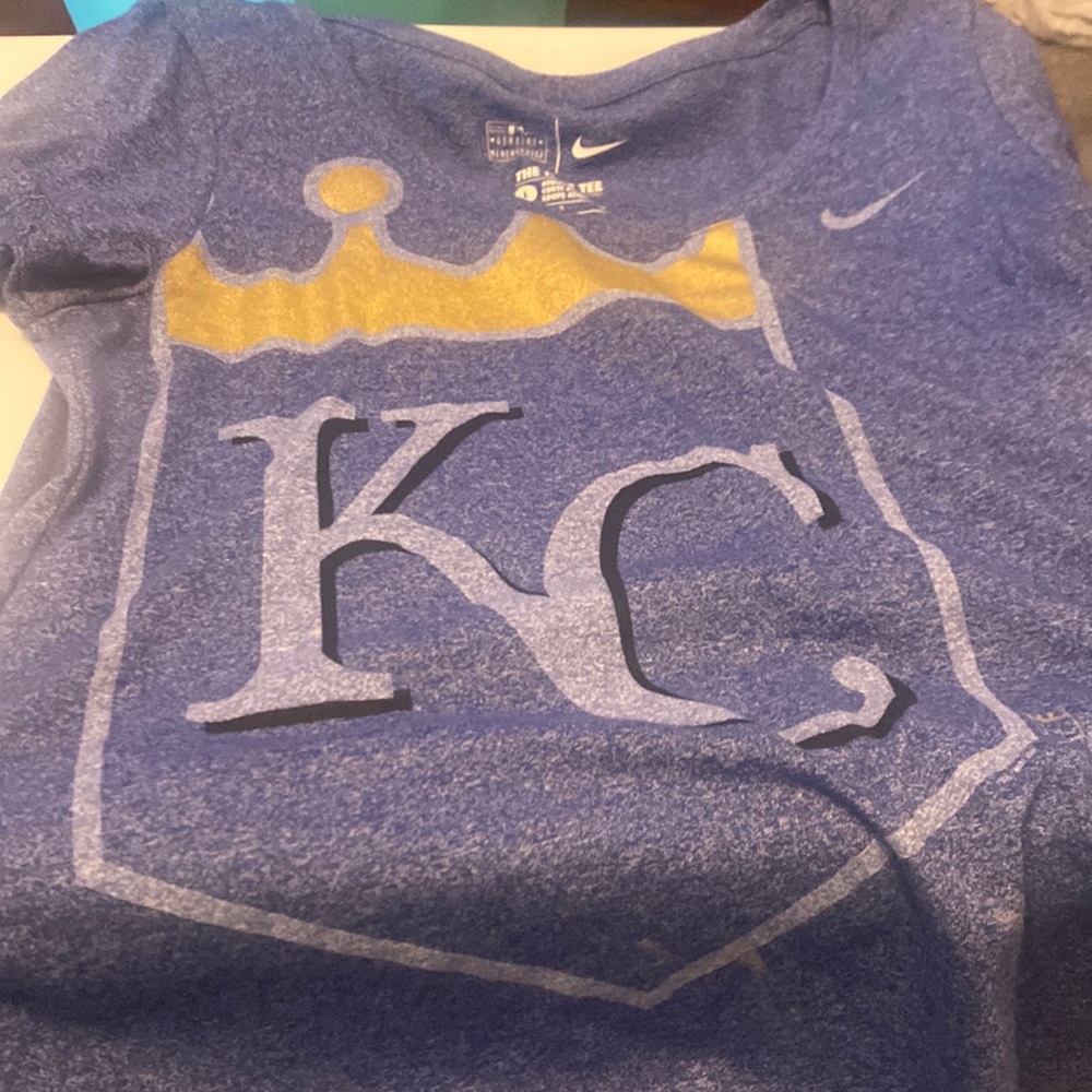 KC Royals Nike Blue and Gold Short Sleeve Tee